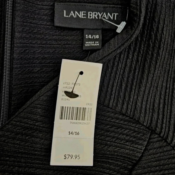 Lane Bryant Black Ribbed Stretchy Dress - Picture 9 of 9